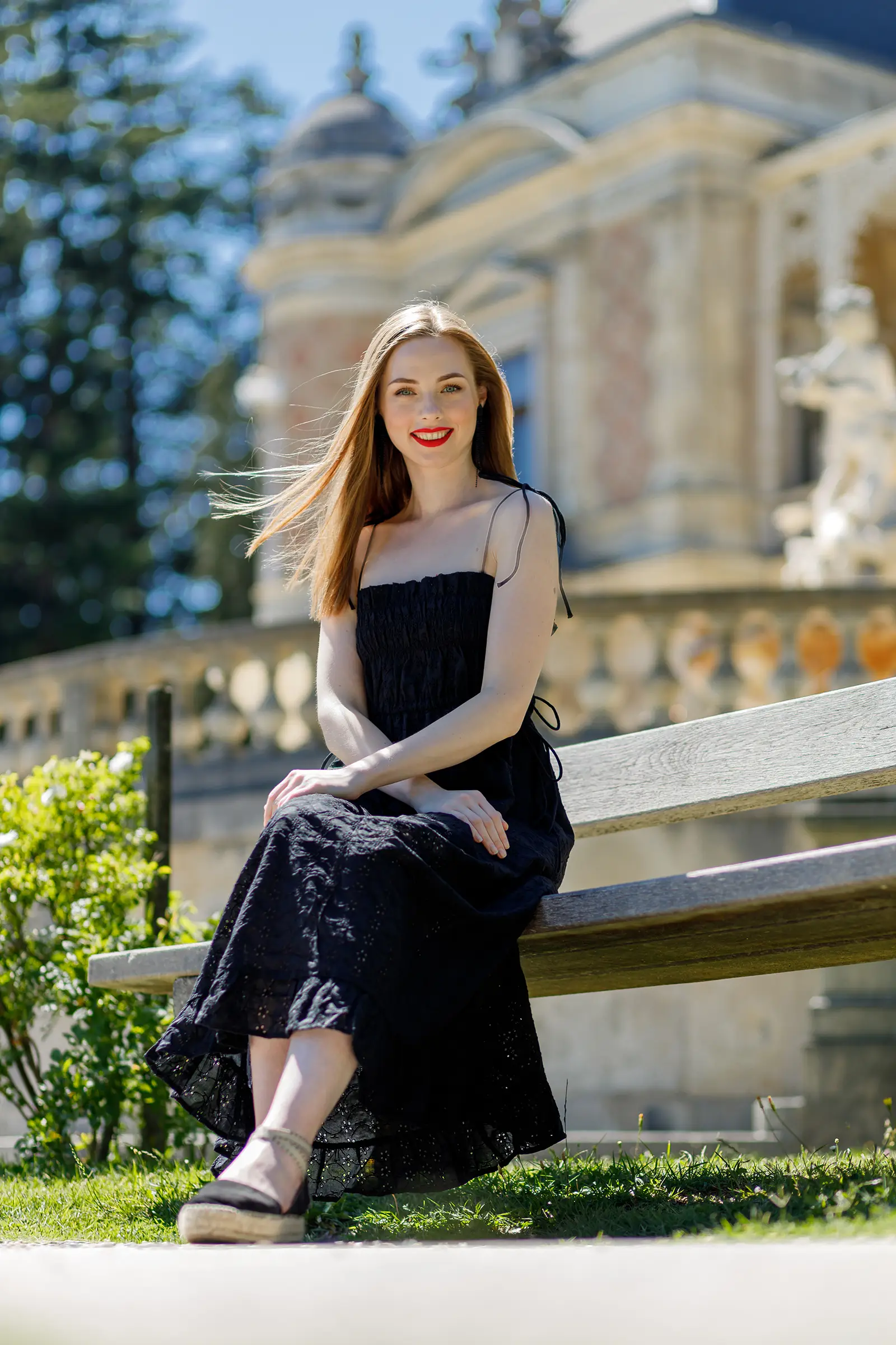 Young girl at the villa
